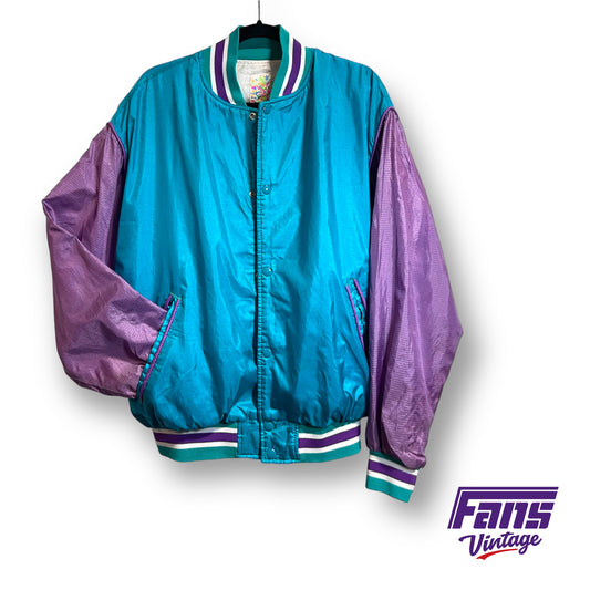 Vintage 90s Ocean Equip. Purple and Teal Bomber