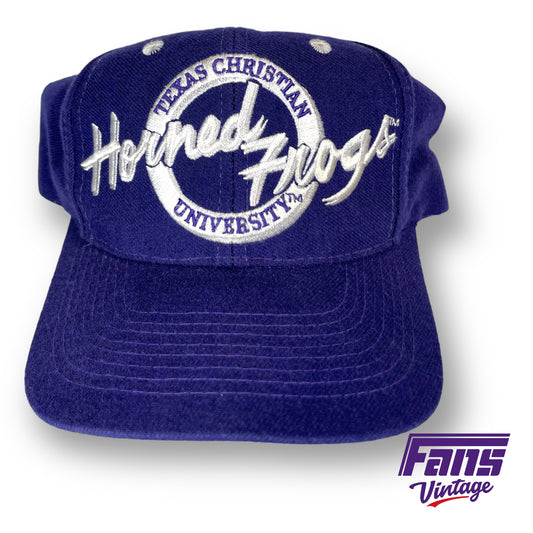 90s Vintage The Game TCU 'Horned Frogs' script snapback