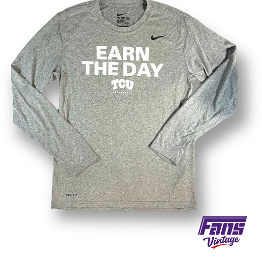 Nike TCU Volleyball team issued dry fit long sleeve