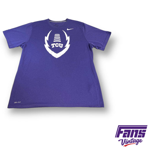 Nike TCU dri fit t-shirt - large outlined TCU Football logo