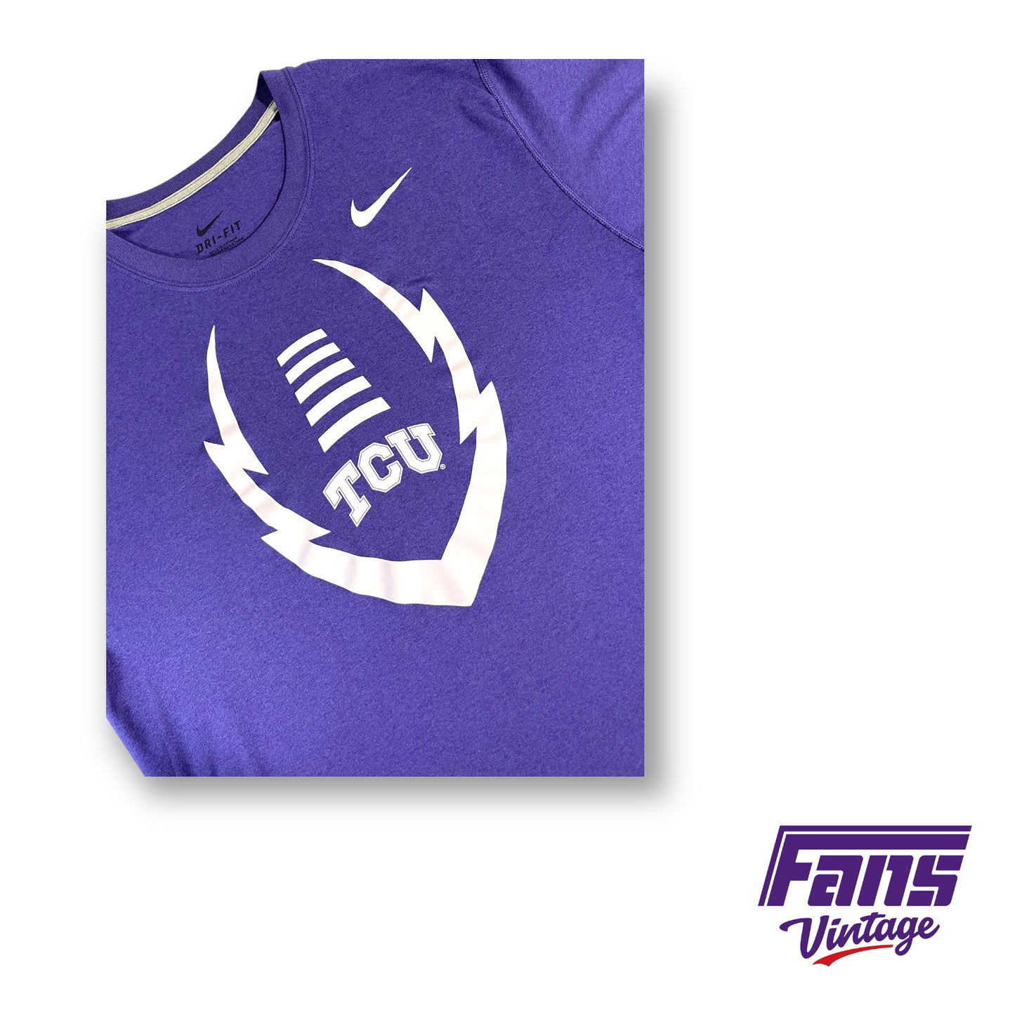 Nike TCU dri fit t-shirt - large outlined TCU Football logo