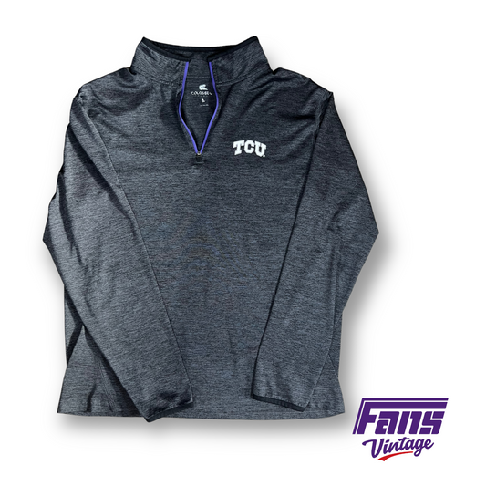 TCU quarter-zip Drifit Style pullover