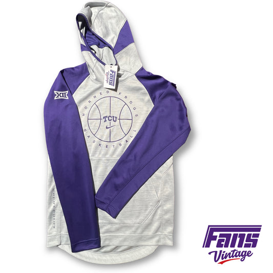 TCU Basketball Team Issue Nike Hoodie with Awesome details!