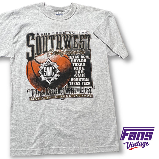 Vintage TCU Basketball Southwest Conference Grail Tee "End of and Era"