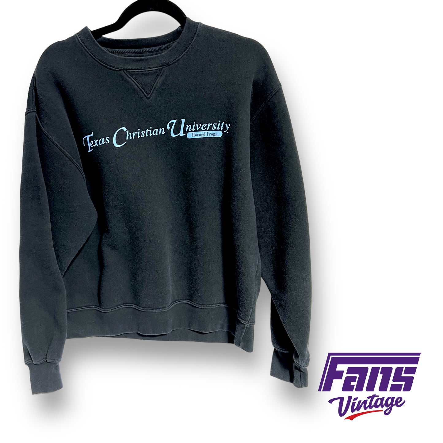 Vintage TCU Crewneck - Y2K with Black/Baby Blue Colorway!