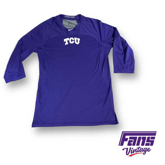 Nike TCU team issued 3/4 length t-shirt