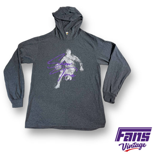 TCU Basketball team issued hooded long sleeve tee