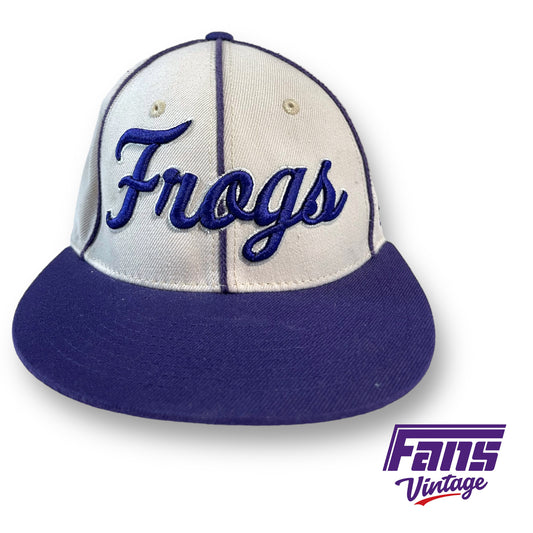 Zephyr TCU throwback pinstripe fitted hat