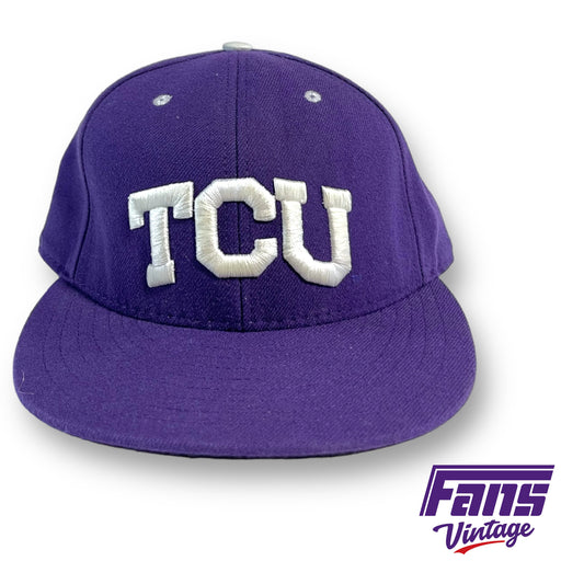 2000s TCU game worn fitted hat