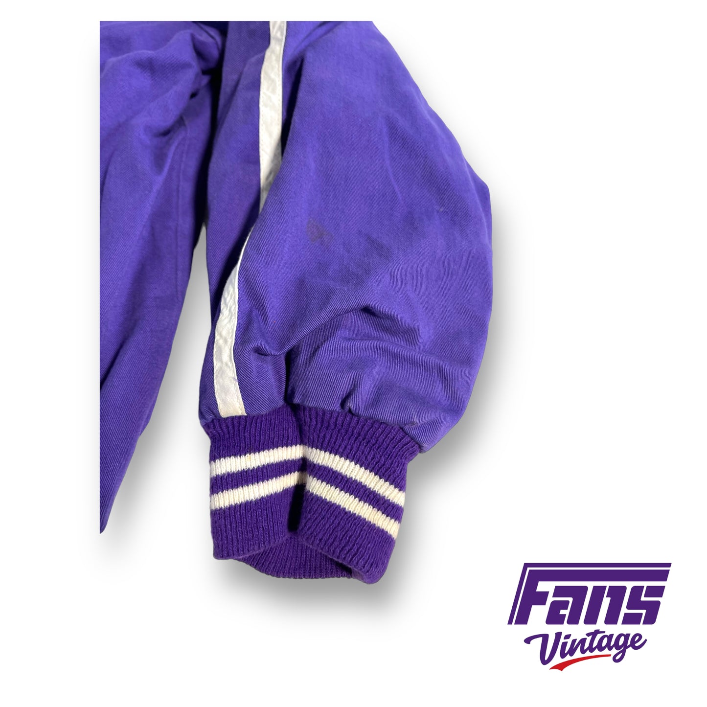 80s vintage TCU twill bomber style jacket