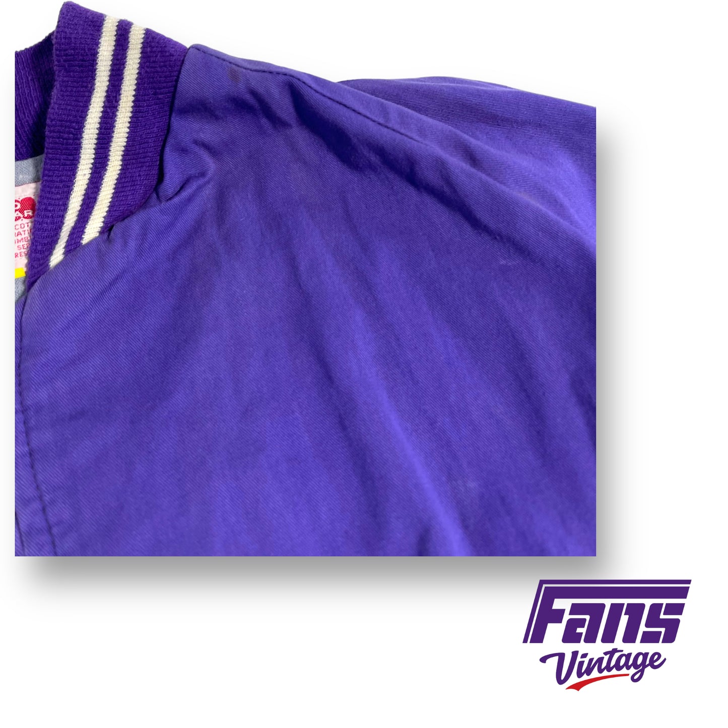 80s vintage TCU twill bomber style jacket