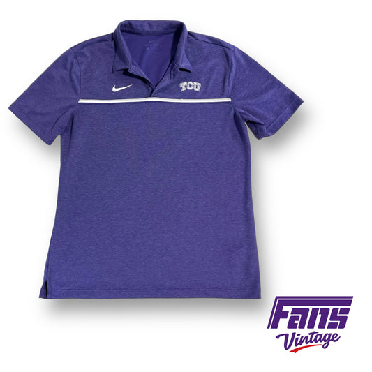 Nike TCU Football team issued dri-fit polo