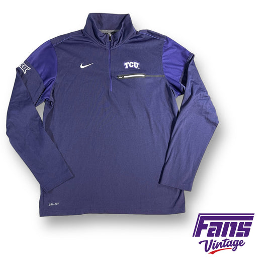 Nike TCU team issued dri-fit quarter-zip pullover