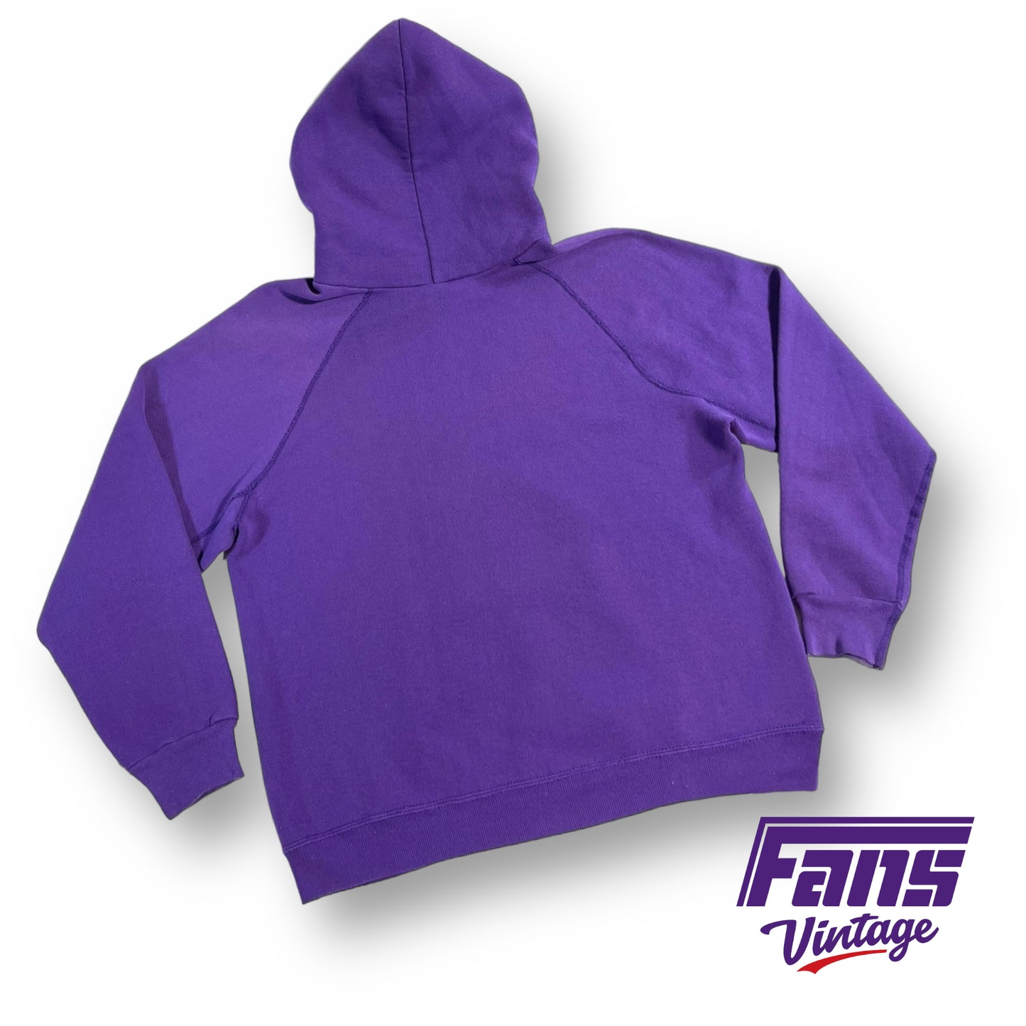 80s vintage TCU hoodie sweater with raglan sleeves!