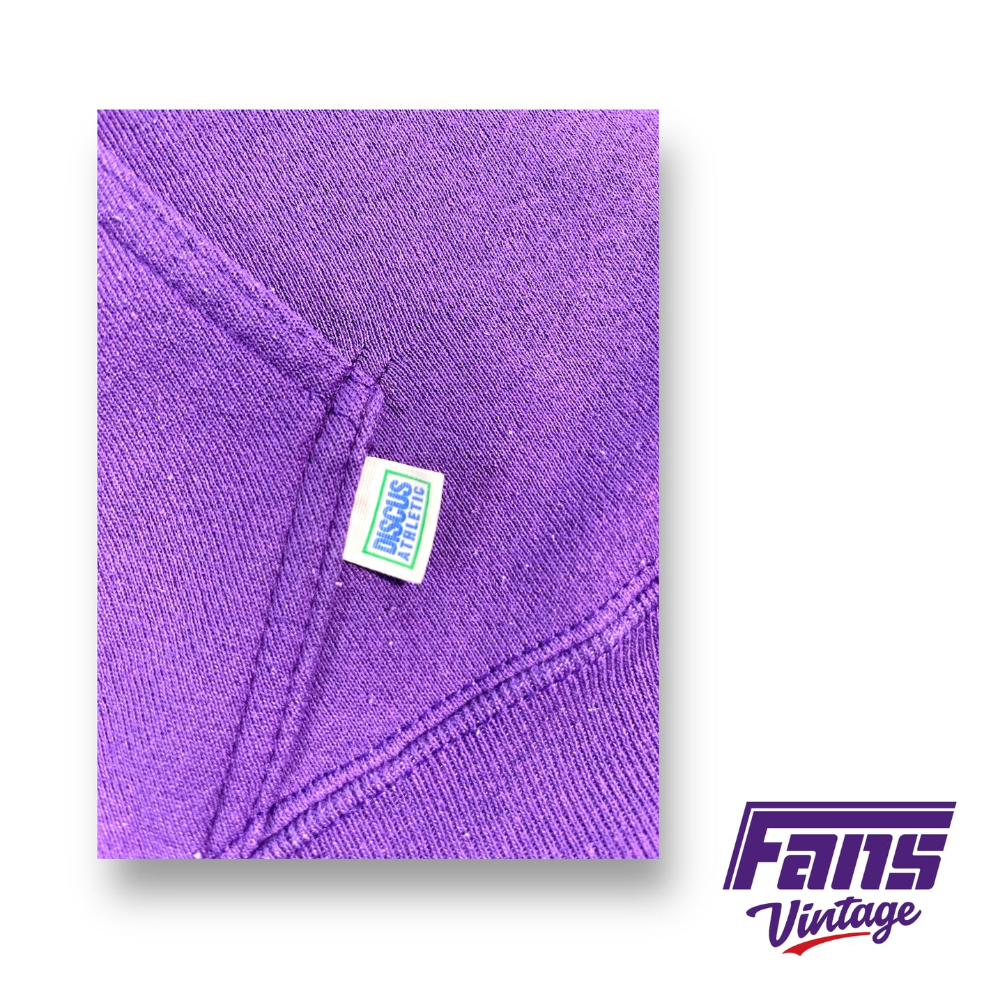 80s vintage TCU hoodie sweater with raglan sleeves!