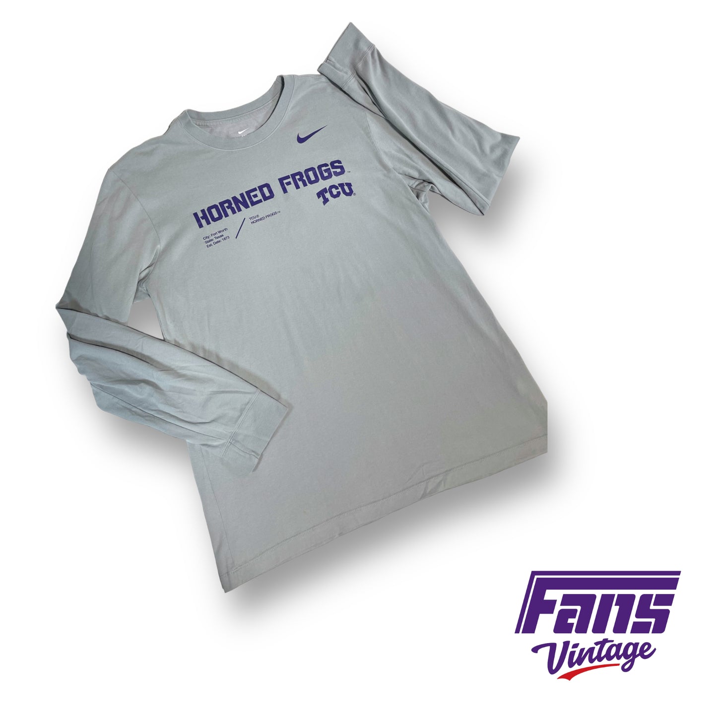 Nike TCU team issued long-sleeve dri-fit shirt - SUPER SOFT!