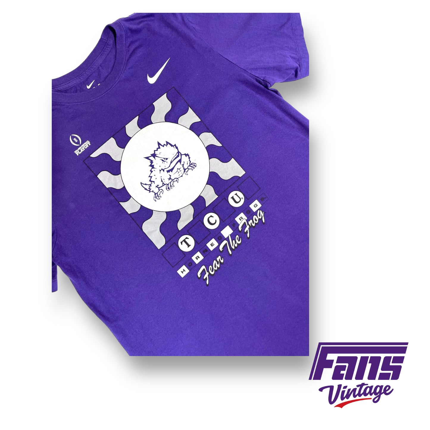 TCU Football team issued Locker Room 2022 CFP “HypnoFrog” Spinoff Nike Tee