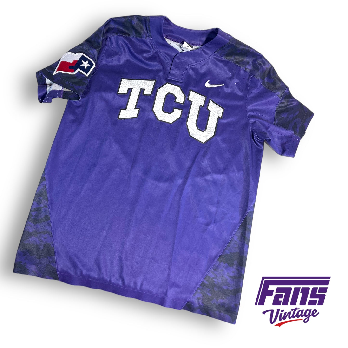 2016 Nike TCU Baseball team issued 'Frogskin' jersey - Rare