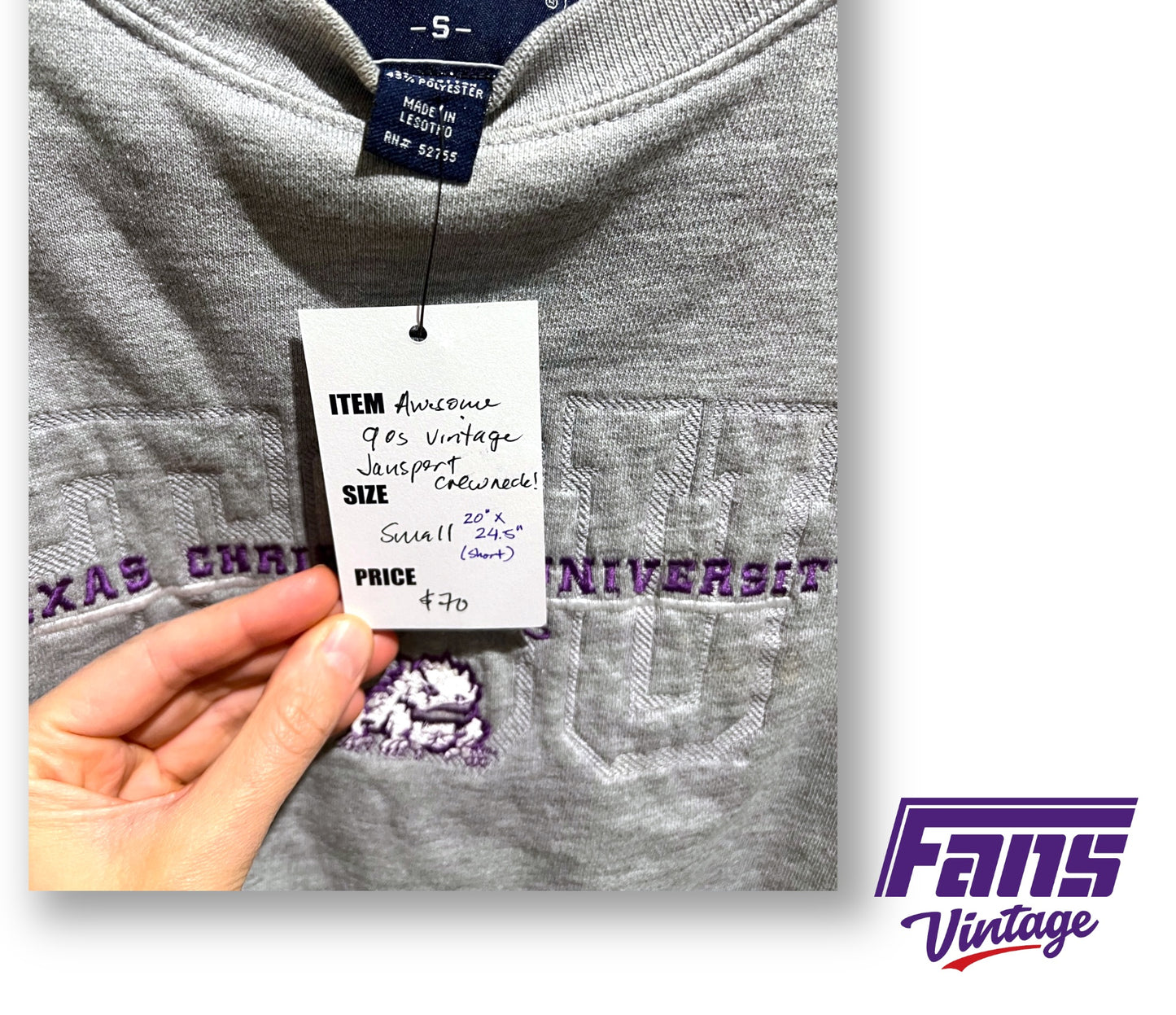 90s Vintage TCU Crewneck