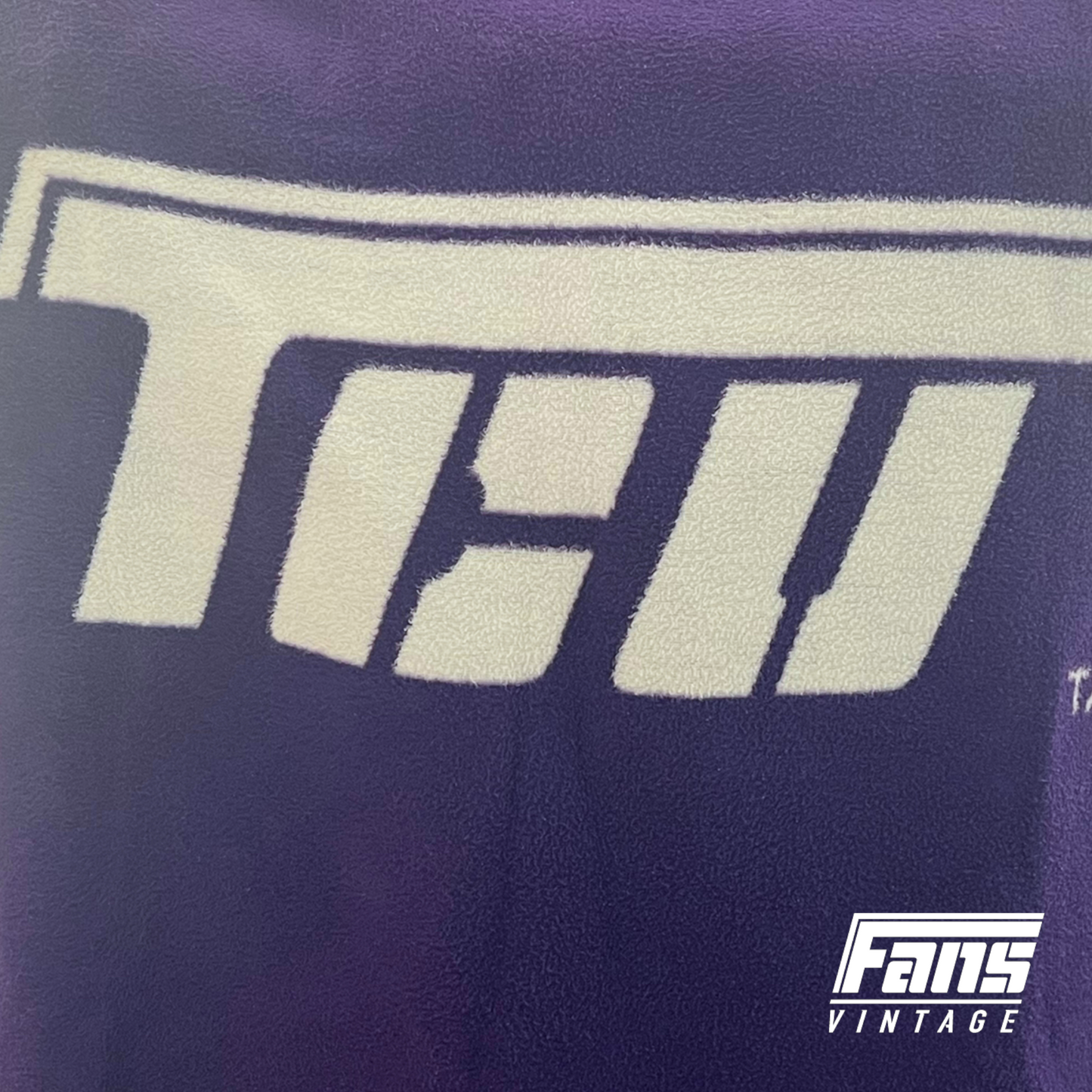 GIANT Vintage TCU *Flying T* Fleece Blanket!