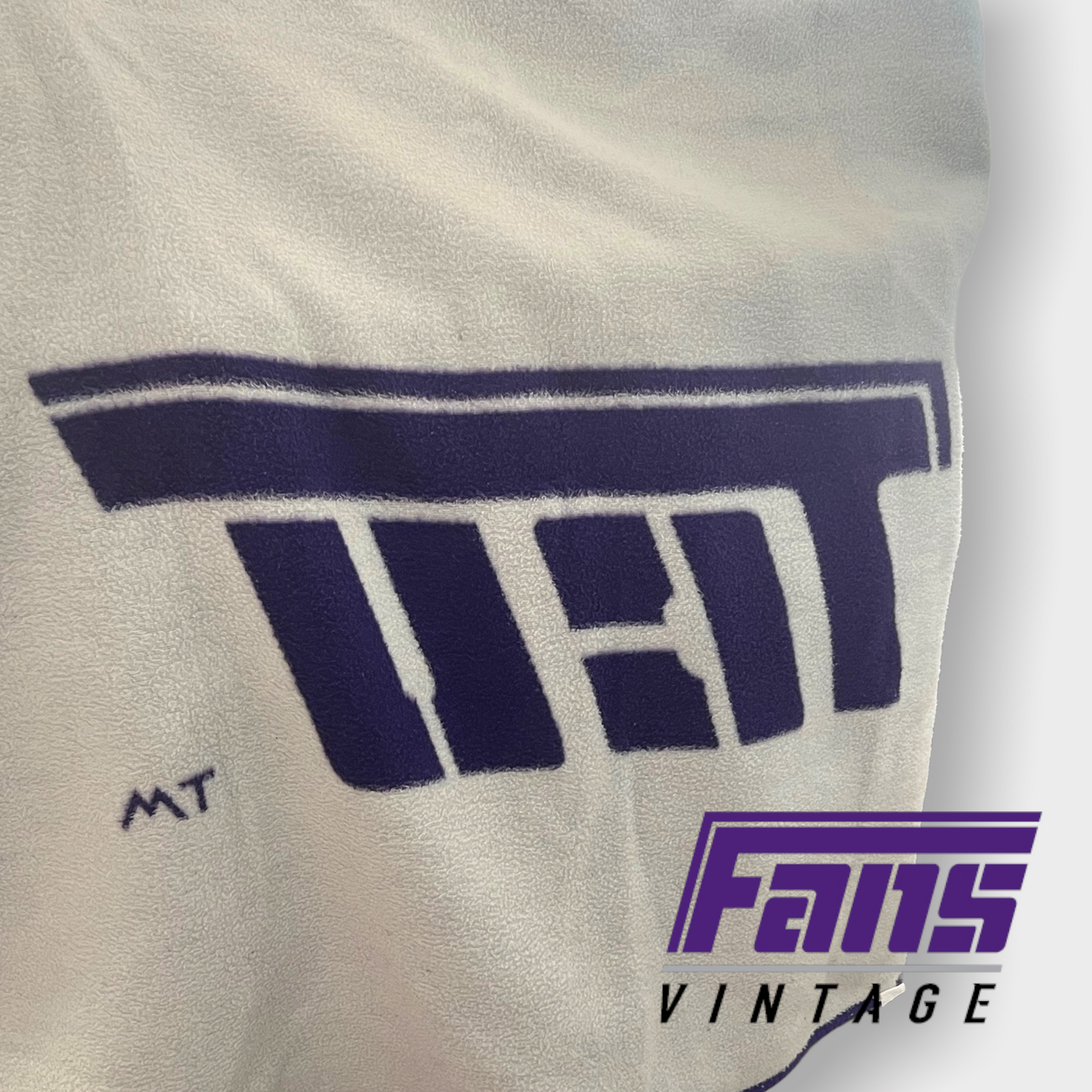 GIANT Vintage TCU *Flying T* Fleece Blanket!